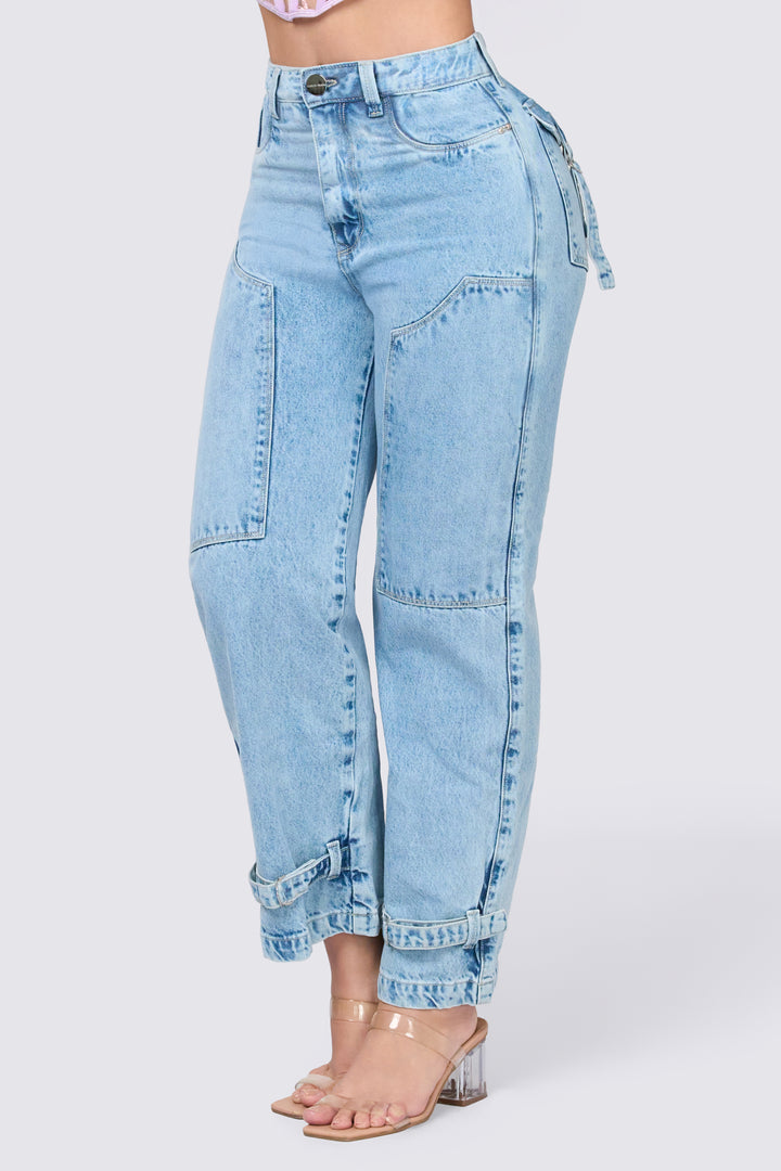 PANTALÓN BOTA RECTA AZUL CLARO 7064
