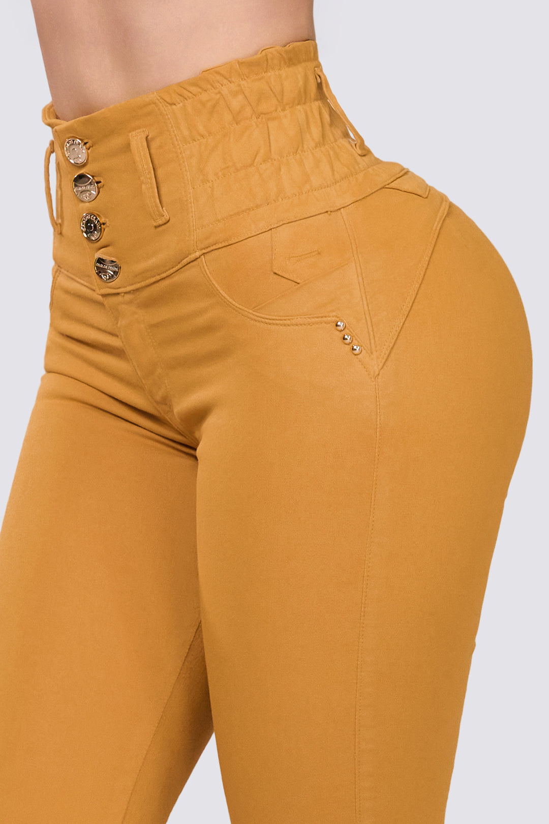 PANTALÓN LEVANTA COLA MOSTAZA 7059