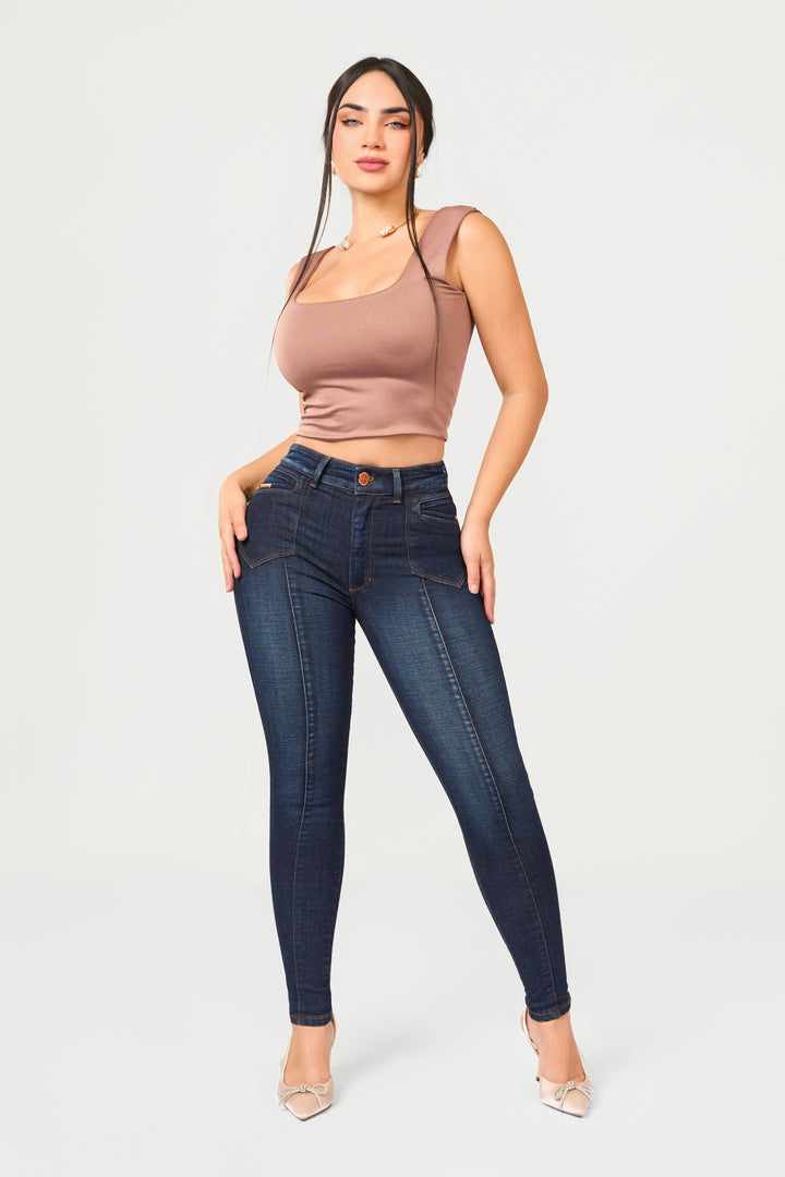 SKINNY JEANS AZUL OSCURO 7008