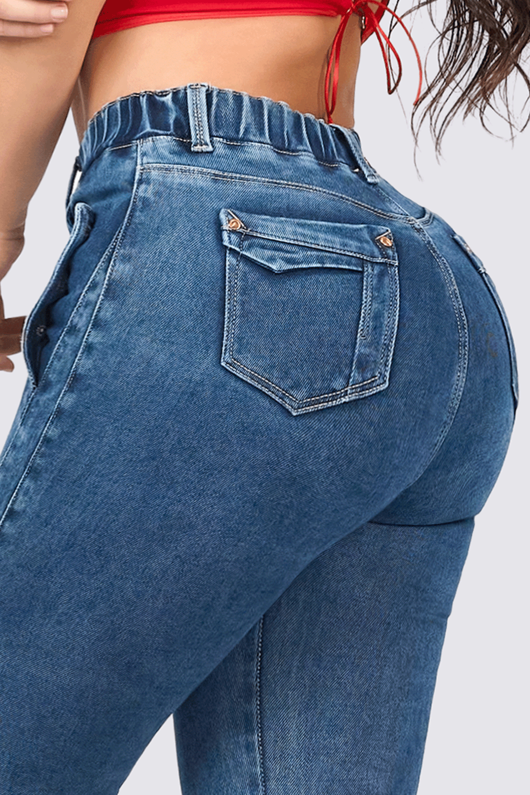 SKINNY JEANS CINTURA ELÁSTICA 7077