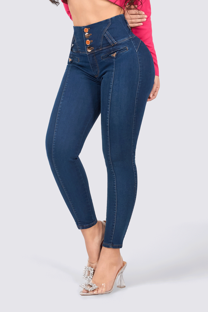 SKINNY JEANS LEVANTA COLA 7078
