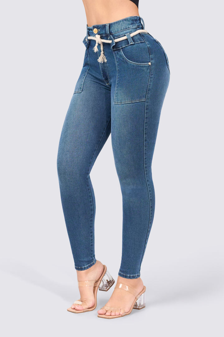 SKINNY JEANS AZUL MEDIO 7089