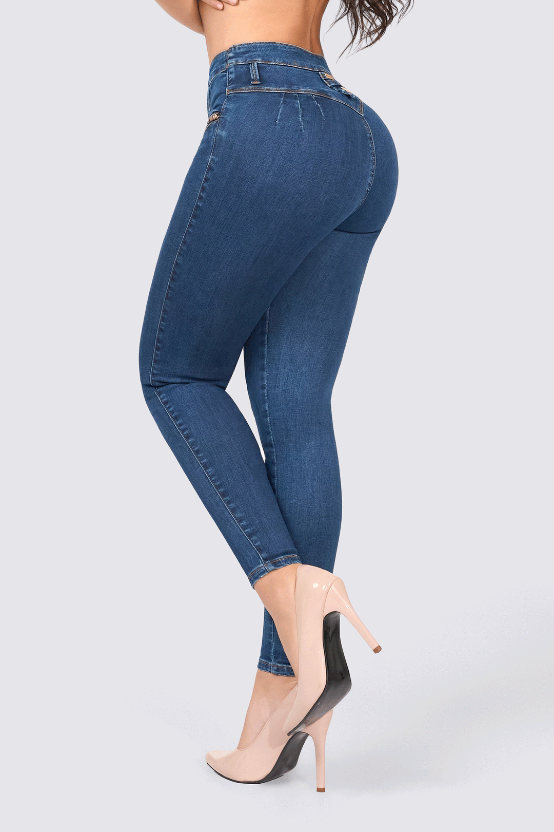 PANTALÓN LEVANTA COLA  Y CREMALLERAS DIAGONALES 7100