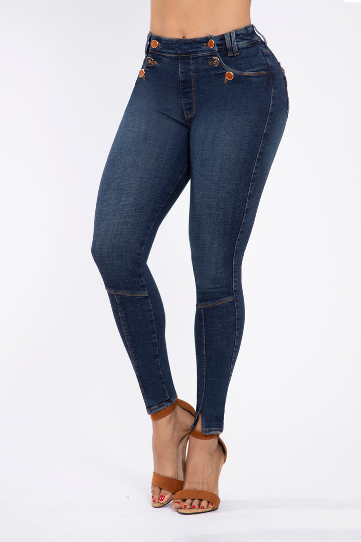 SKINNY JEANS AZUL OSCURO 7007R