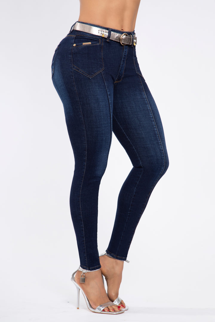 SKINNY JEANS CON CINTURÓN 7008R