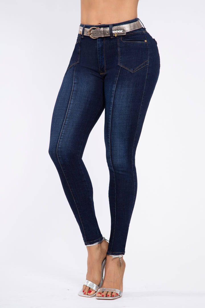 SKINNY JEANS CON CINTURÓN 7008R