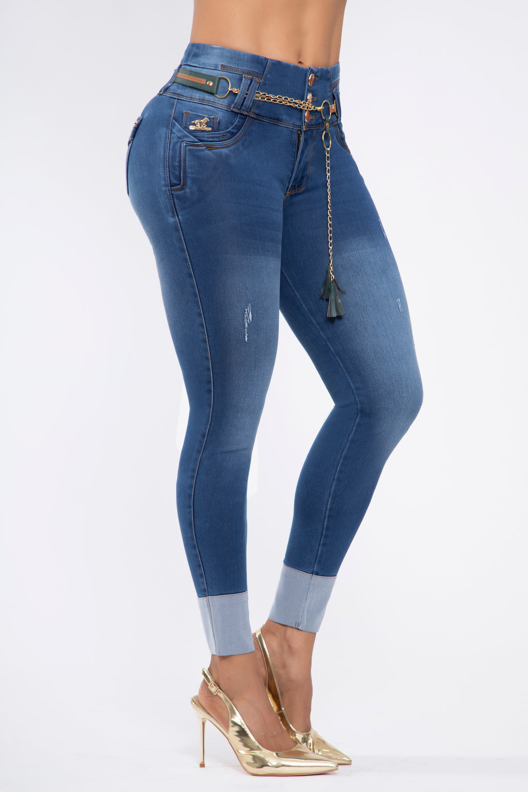 SKINNY JEANS PRETINA ALTA 6860R