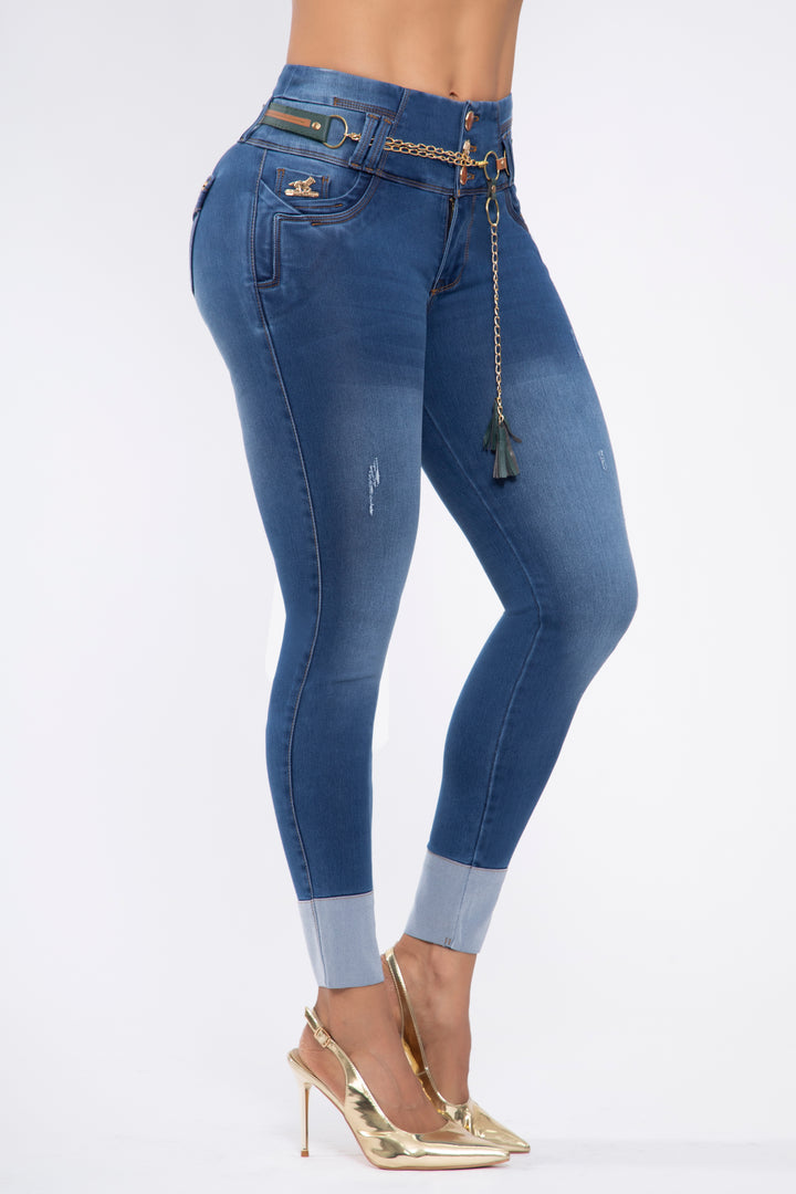 SKINNY JEANS PRETINA ALTA 6860R