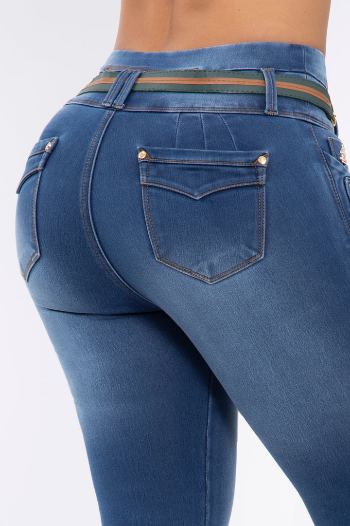 SKINNY JEANS PRETINA ALTA 6860R