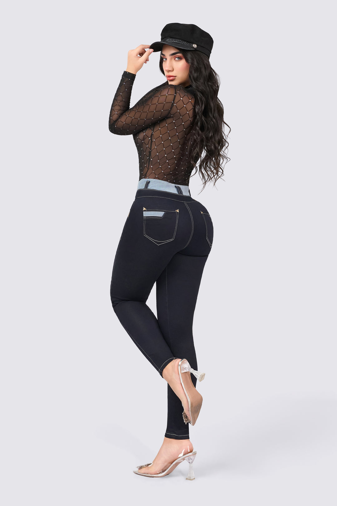 SKINNY JEANS COMBINADO 7101