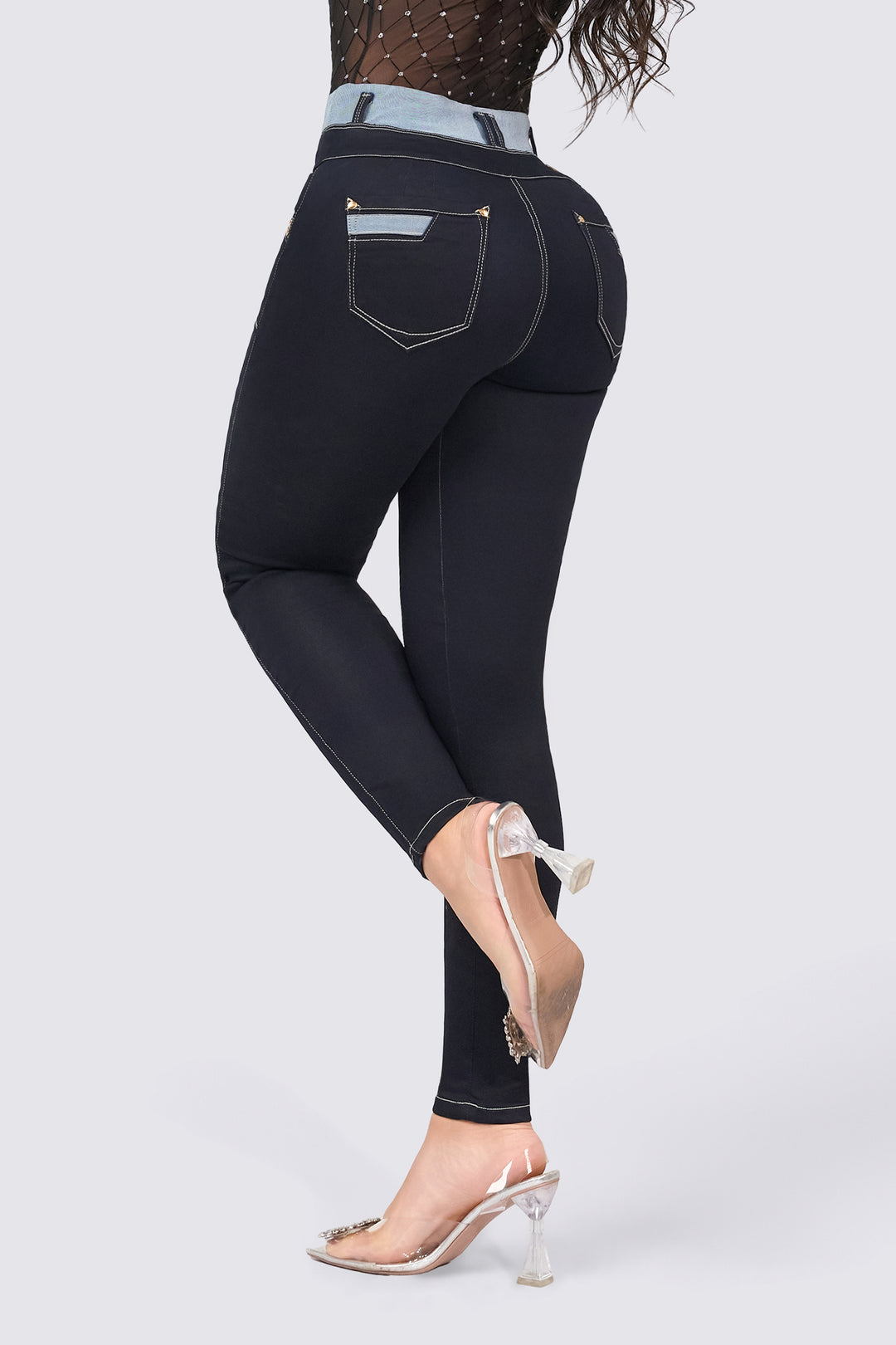 SKINNY JEANS COMBINADO 7101