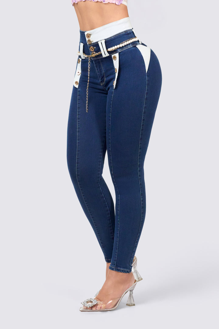 SKINNY JEAN COMBINADO 7087-N