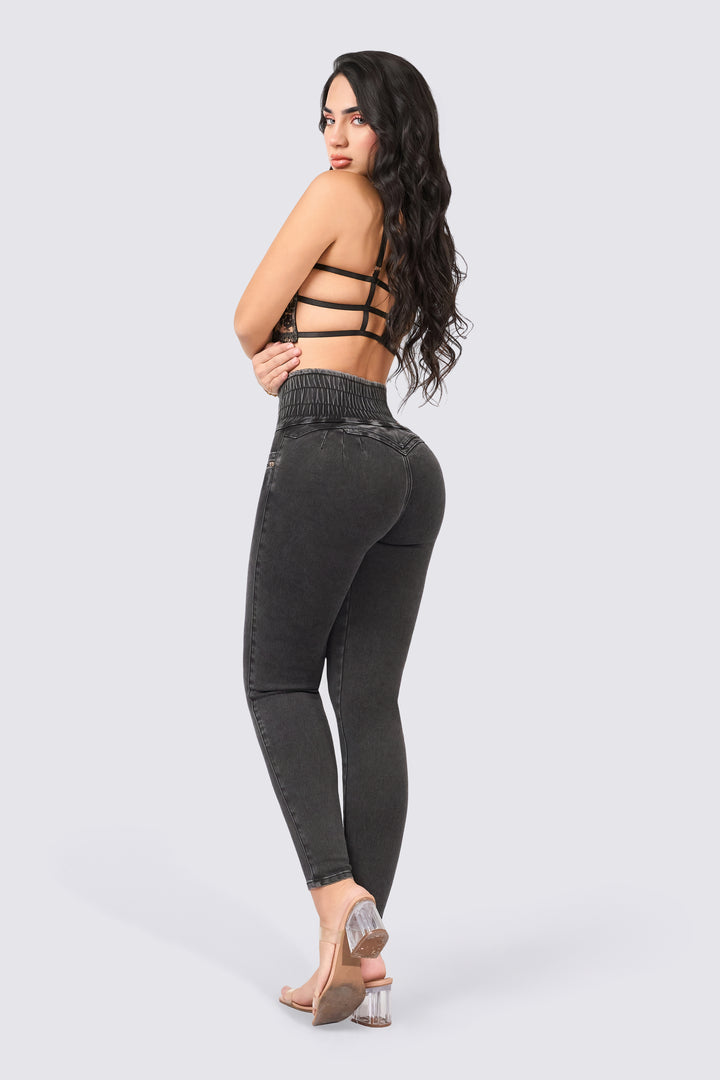 JEANS LEVANTA COLA GRIS 6834