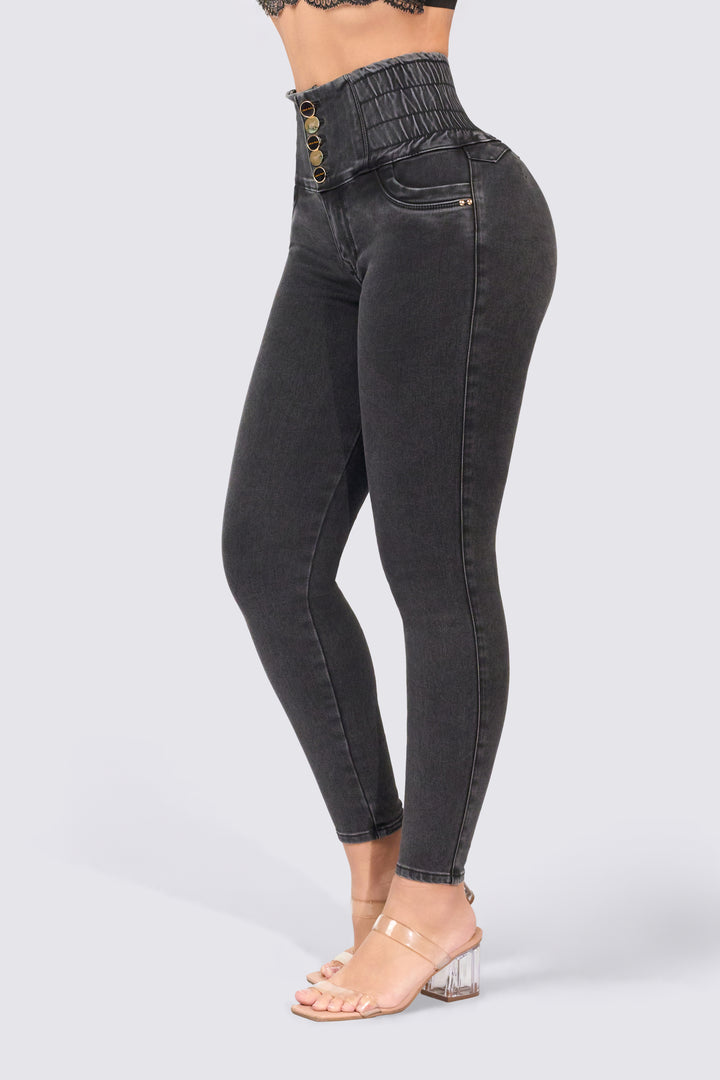JEANS LEVANTA COLA GRIS 6834