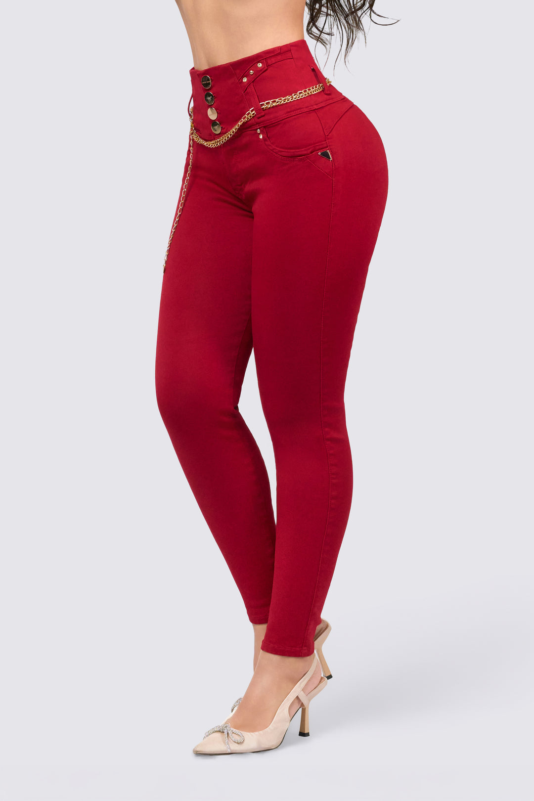 JEANS LEVANTA COLA VINOTINTO 6268