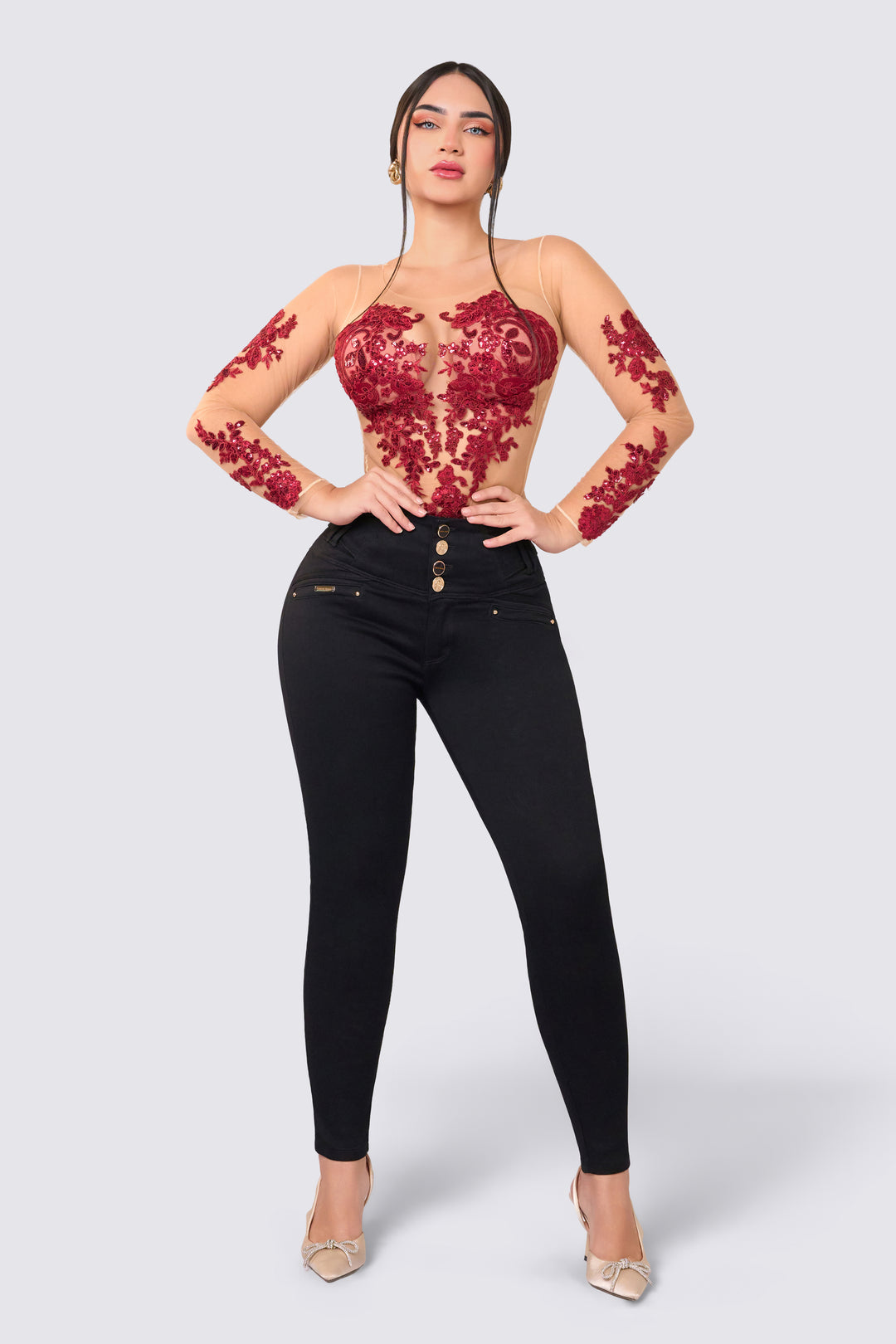 SKINNY JEAN NEGRO 7055