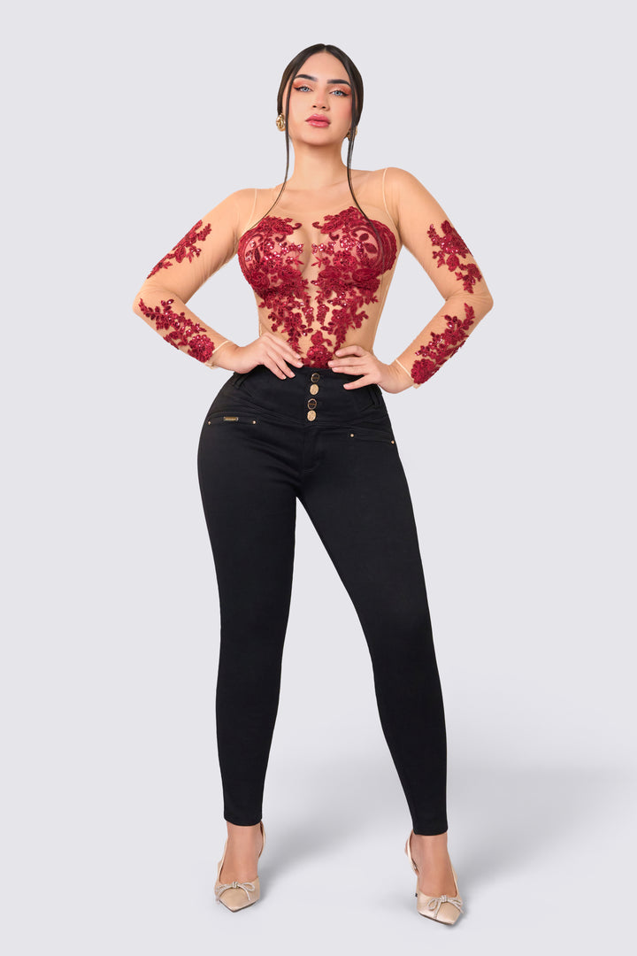 SKINNY JEAN NEGRO 7055