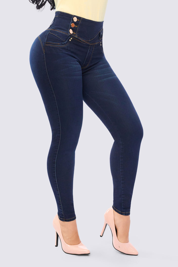 SKINNY JEANS PUSH UP AZUL OSCURO 7117