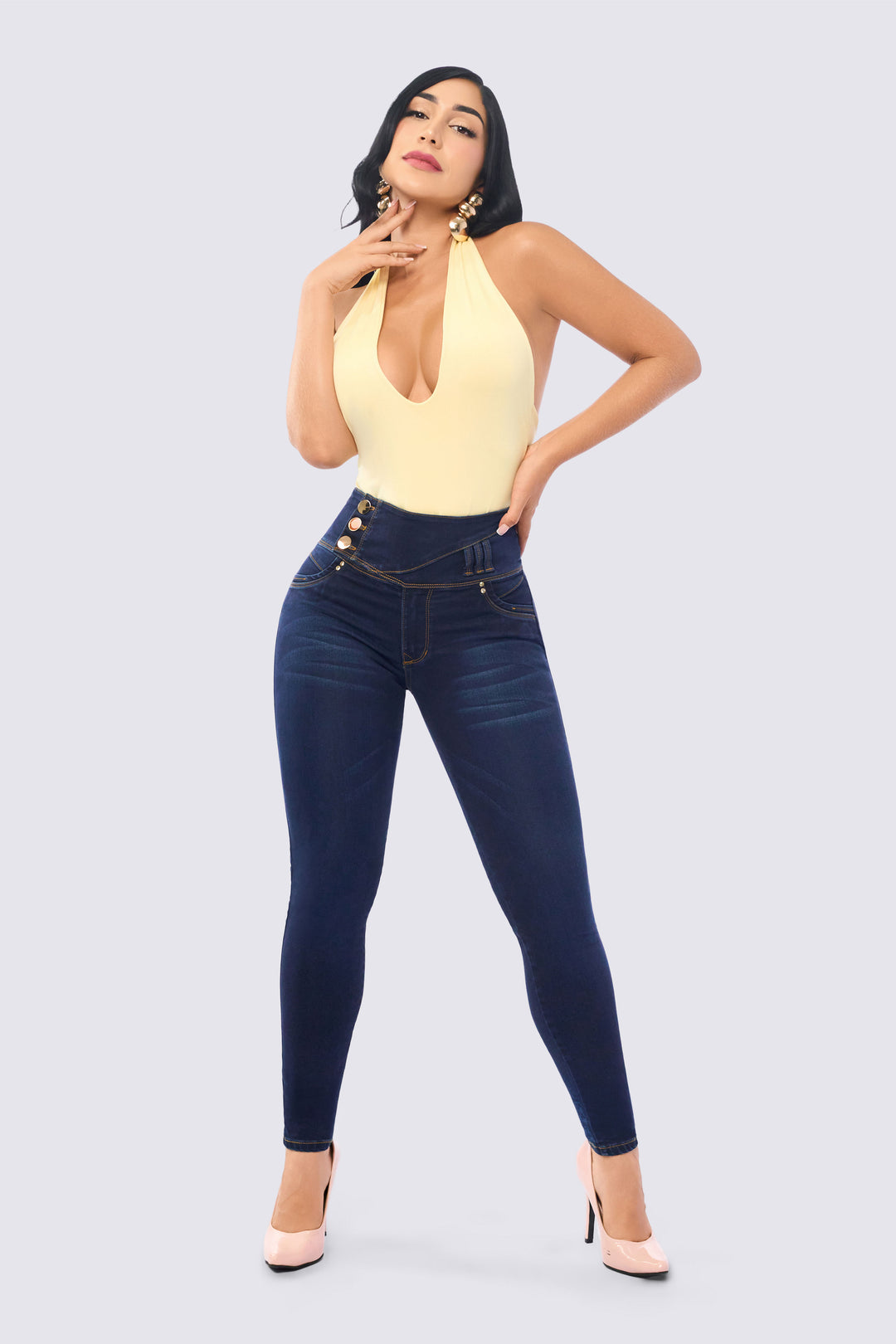 SKINNY JEANS PUSH UP AZUL OSCURO 7117