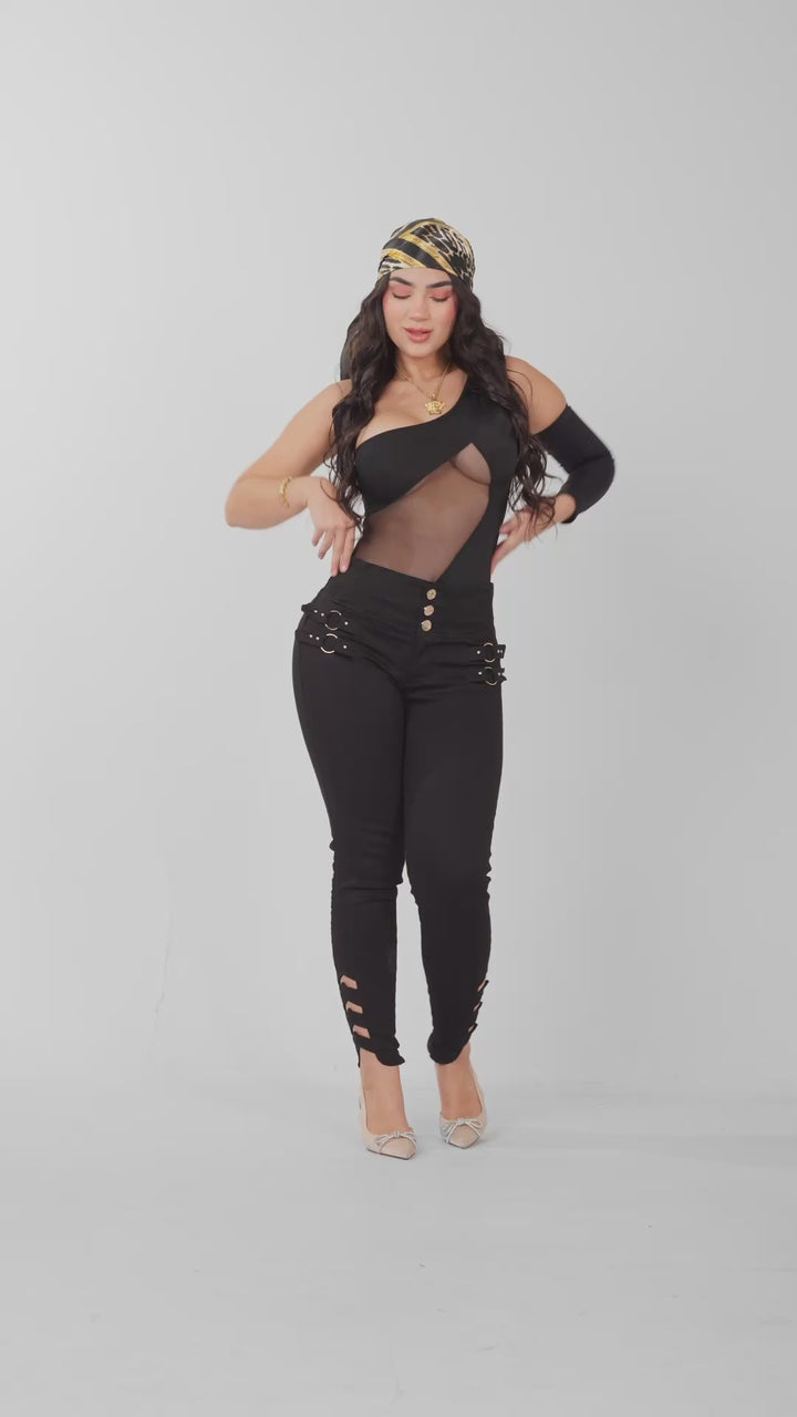 SKINNY JEAN NEGRO PUSH UP 7076-N