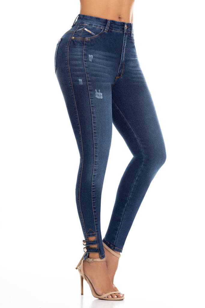 JEANS LEVANTA COLA AZUL CARLOS PRADA 6714  Colombiana de jeans –  Colombiana de Jeans